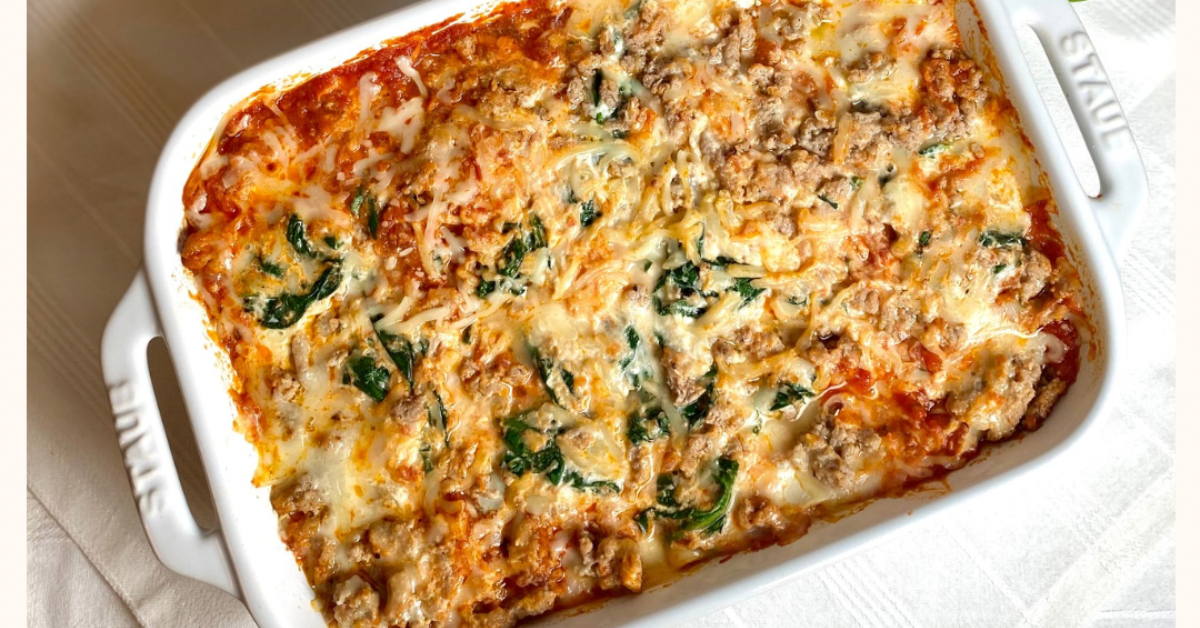 lasagna, recipe, spinach, turkey